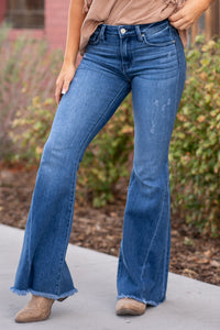 Cleo Mid Rise Twisted Inseam Flare