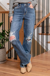 Plus Size Franky High Rise 90s Distressed Straight