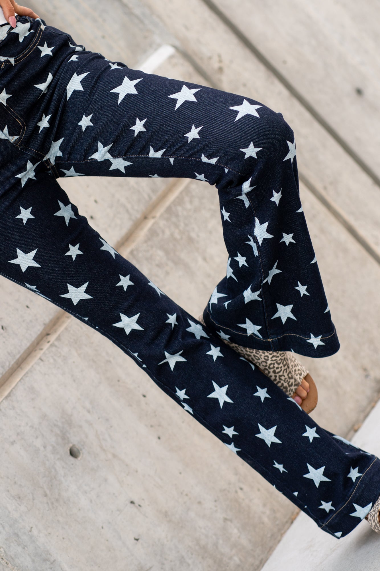 Stars All Over High Rise Flare