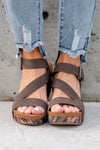 Giavanna Wedge Sandals - Brown