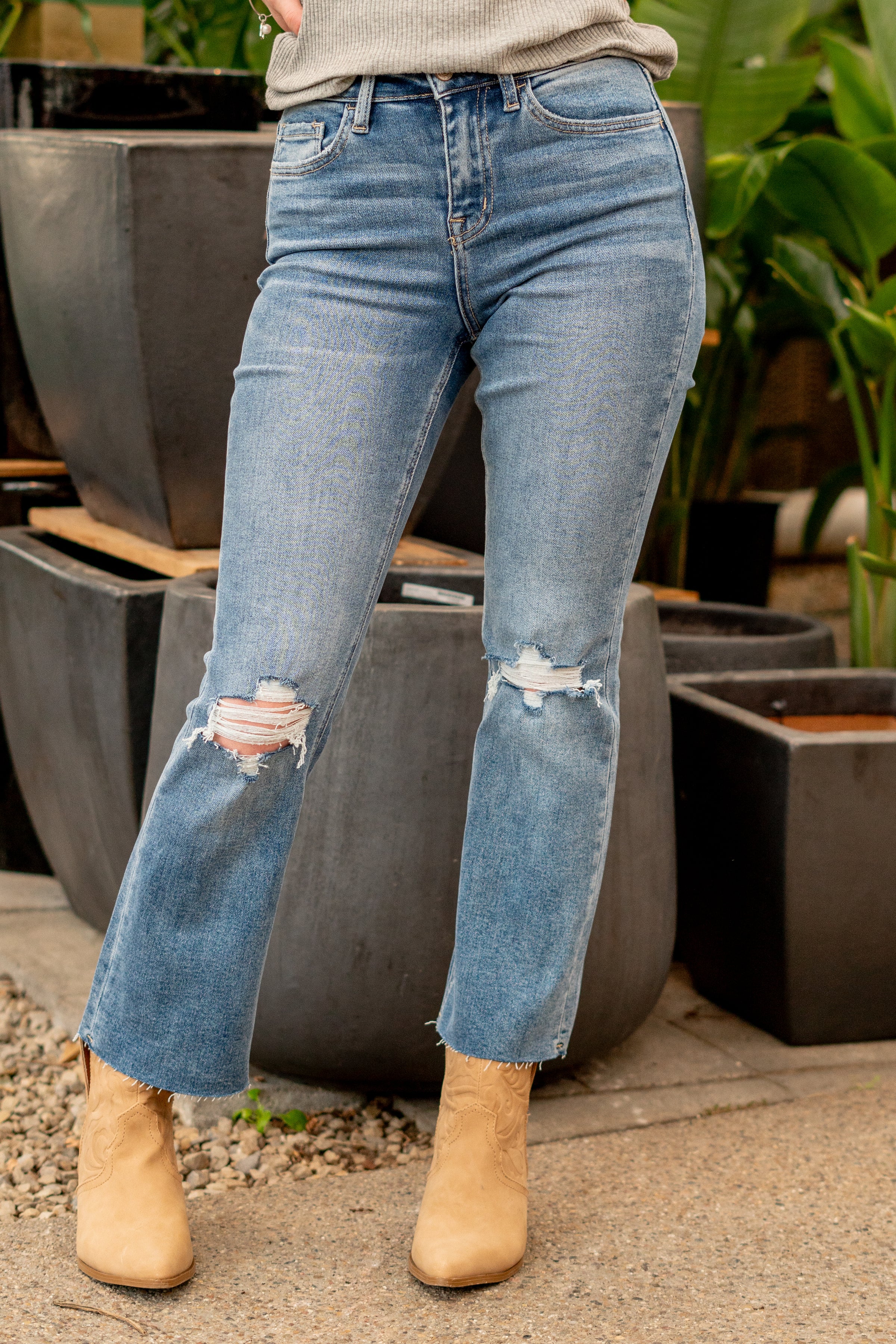 VERVET Jeans Feasibly High Rise Crop Flare – American Blues