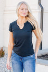 Karley V Neck Fitted Tee