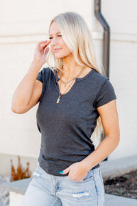 Karley V Neck Fitted Tee