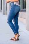 KanCan Jeans  Stevens Point is KanCans signature super skinny with a mid rise fit. These have a fitted leg with knee distressing and a whiskered wash in medium blue.  Color: Medium Wash Ankle Skinny, 30.5" Inseam* Mid Rise, 9.25" Front Rise* Distressed Knees 72% COTTON, 25% POLYESTER, 3% SPANDEX Fly: Zipper Style #: KC11237M Contact us for any additional measurements or sizing.    *Measured on the smallest size, measurements may vary by size. 
