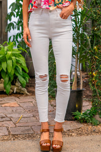 Thrilled High Rise Crop Skinny Jeans