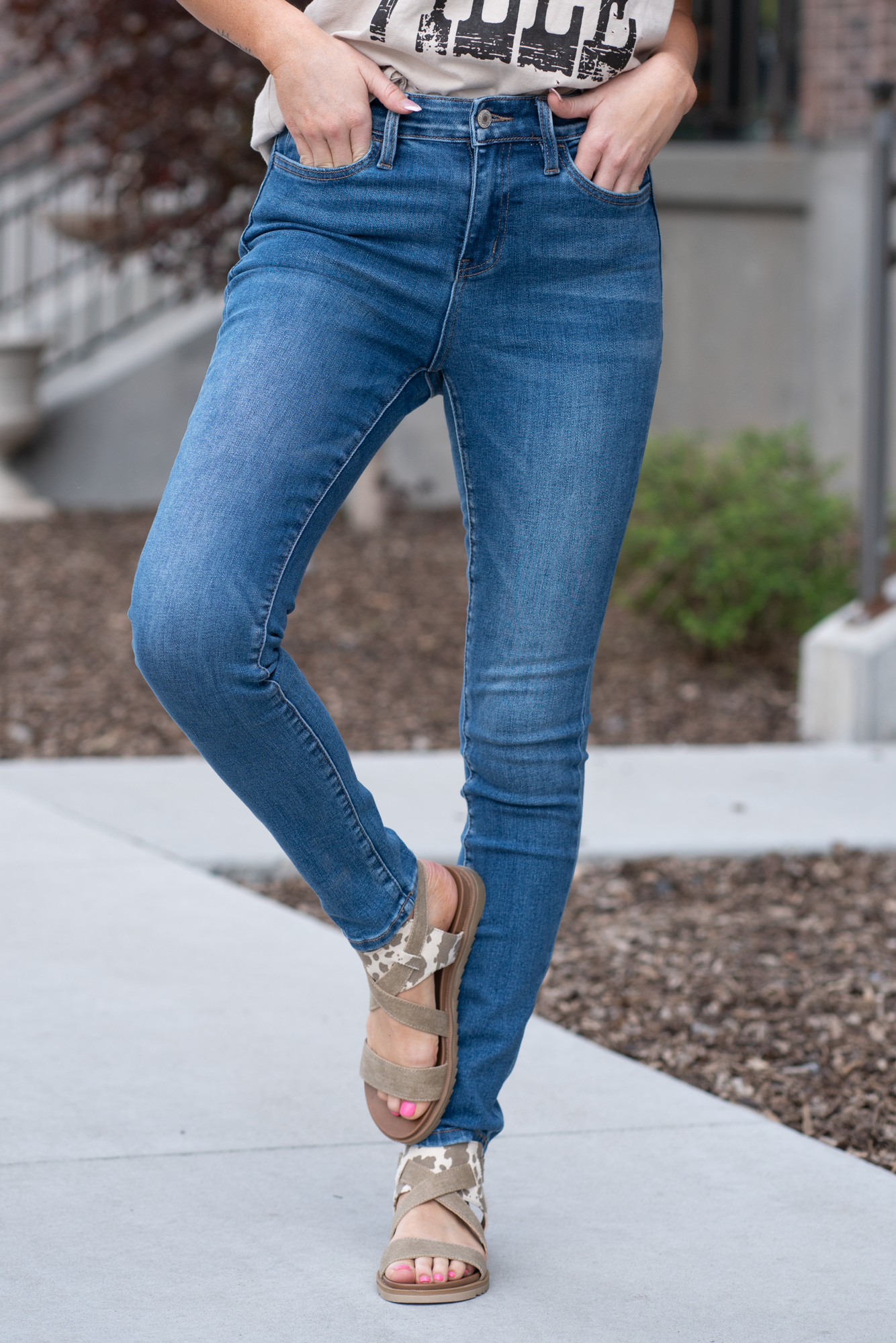 VERVET by Flying Monkey Jeans Skinny, 29" Inseam Rise: High Rise, 10" Front Rise 65% COTTON, 30% POLYESTER, 3% RAYON, 2% SPANDEX Machine Wash Separately In Cold Water Stitching: Classic Fly: Zipper Fly  Style #: V2423M Contact us for any additional measurements or sizing.    *Measured on the smallest size, measurements may vary by size.  