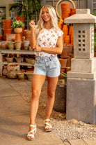 American Blues Denim Boutique   KanCan Jeans Pauletta High Rise Cross Over Shorts