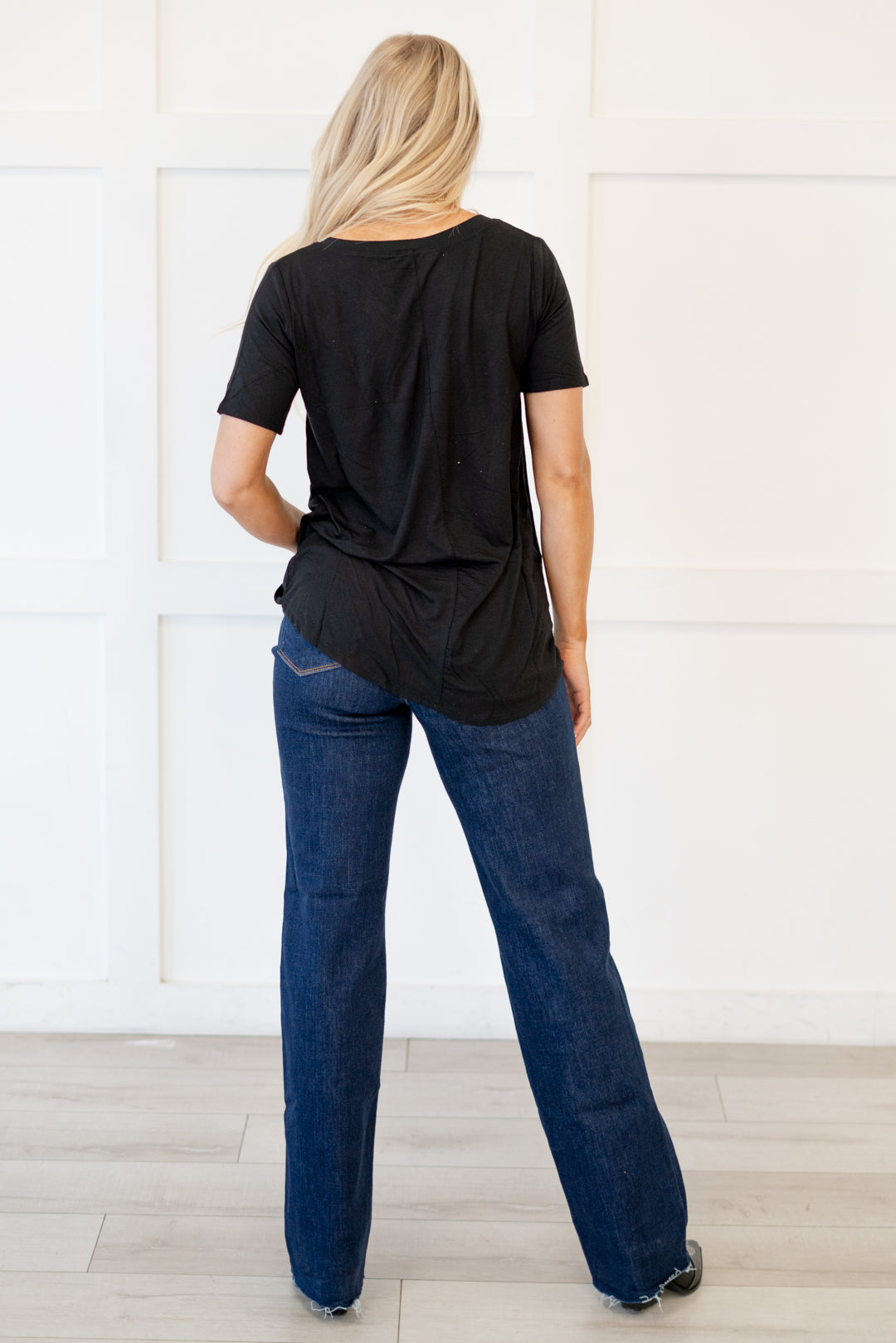 American Blues Denim Boutique Zenana Leopard Pocket Tee Black