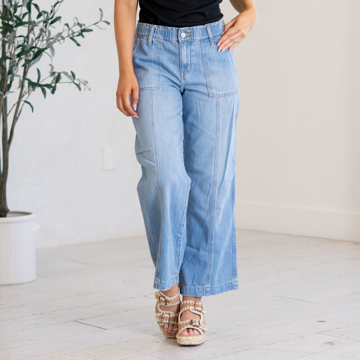 KanCan Jeans Delilah Mid Rise Wide Leg KC9377M – American Blues