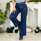 

VERVET by&nbsp;Flying Monkey Jeans


Effortless, modern, and made to flatter — the Genial High Rise Raw Hem Wide Leg Jeans feature soft comfort stretch denim with a polished yet easy silhouette. The high rise waist enhances your shape, while the clean-cut raw hem and ankle-length finish give these wide legs a fresh, on-trend look. Simple, sleek, and ready for everyday styling.&nbsp;

Color Name: Genial&nbsp;
Color: Dark Blue Wash
Cut: Wide Leg, 28" Inseam*
Rise: High-Rise, 10" Front Rise*
Leg Opening: 20"