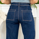 

VERVET by&nbsp;Flying Monkey Jeans


Effortless, modern, and made to flatter — the Genial High Rise Raw Hem Wide Leg Jeans feature soft comfort stretch denim with a polished yet easy silhouette. The high rise waist enhances your shape, while the clean-cut raw hem and ankle-length finish give these wide legs a fresh, on-trend look. Simple, sleek, and ready for everyday styling.&nbsp;

Color Name: Genial&nbsp;
Color: Dark Blue Wash
Cut: Wide Leg, 28" Inseam*
Rise: High-Rise, 10" Front Rise*
Leg Opening: 20"