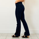 Lovervet by VERVET&nbsp;

This high-rise bootcut is designed with a seamless waistband for a smooth, flattering fit from waist to hip. The full-length leg and finished hem create a clean, polished silhouette that feels effortlessly put together. Crafted from comfort stretch denim, these jeans move with you while maintaining their shape. The rich dark wash makes this pair a timeless, dress-up-or-down staple.&nbsp;

Color Name: Exhilarating
Color: Dark Blue Wash
Cut: FIT, 33" Inseam*
Rise: High-Rise, 10" Fron