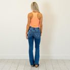 Lovervet by VERVET&nbsp;

Sleek and flattering, this high-rise bootcut features a seamless waistband for a smooth, polished fit. The clean cut raw hem and full-length silhouette create an effortlessly elongating look. Made with comfort stretch denim, these jeans offer all-day ease while holding their shape. A refined everyday style that pairs perfectly with everything from tees to tailored layers.

Color Name: Diantha
Color: Medium Blue Wash
Cut: Boot Cut, 33" Inseam*
Rise: High-Rise, 10" Front Rise*
Leg Op