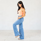 

VERVET by&nbsp;Flying Monkey Jeans


Description&nbsp;

Color Name: Hearten
Color: Medium Blue
Cut: Wide Leg, 34" Inseam*
Rise: High-Rise, 10.5" Front Rise*
Leg Opening: 22"*
Material: 94.5% COTTON, 4.5% POLYESTER, 1% SPANDEX

Machine Wash Separately In Cold Water
Stitching: Classic
Fly: Zipper
Style #: V3651


*Measured on the smallest size, measurements may vary by size


Contact us for any additional measurements or sizing.