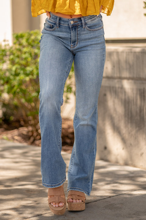 Bell Bottom Boot Cut Jeans Women Judy Blue Jeans Blue Belle Mid