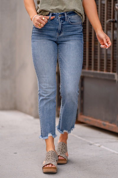VERVET Jeans Merciful High Rise Crop Flare Jeans T6263 – American