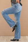 Curvy Rodeo Nights High Rise Distressed Boot Cut