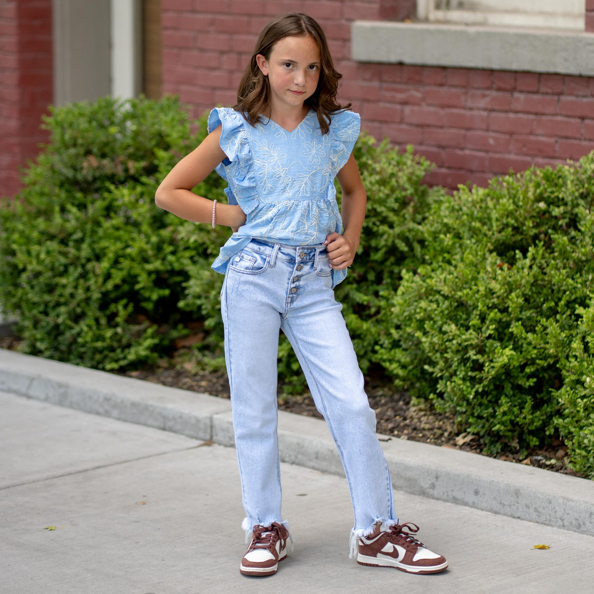 KanCan Kids Jeans Kids Maggy High Rise Cropped Straight YC30005ACM 