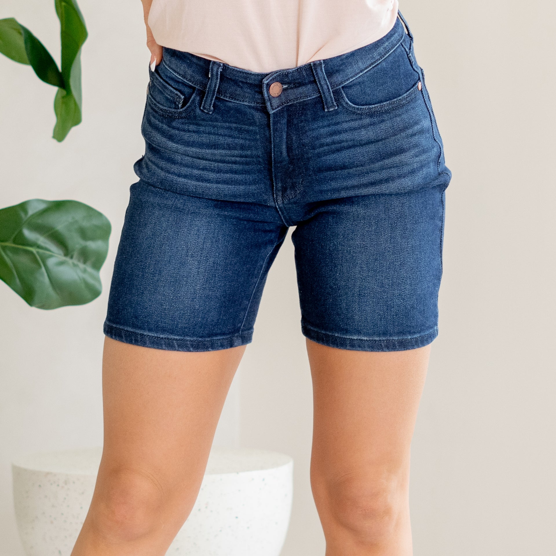Judy Blue Jeans Sunkissed High Waist V Front Bermuda Shorts