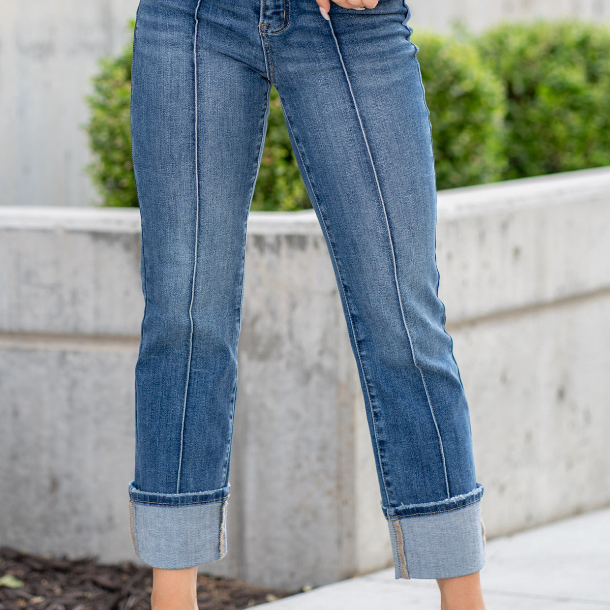 Risen Jeans Twilight High Rise Ankle Cuffed Straight RDP5723-DK ...
