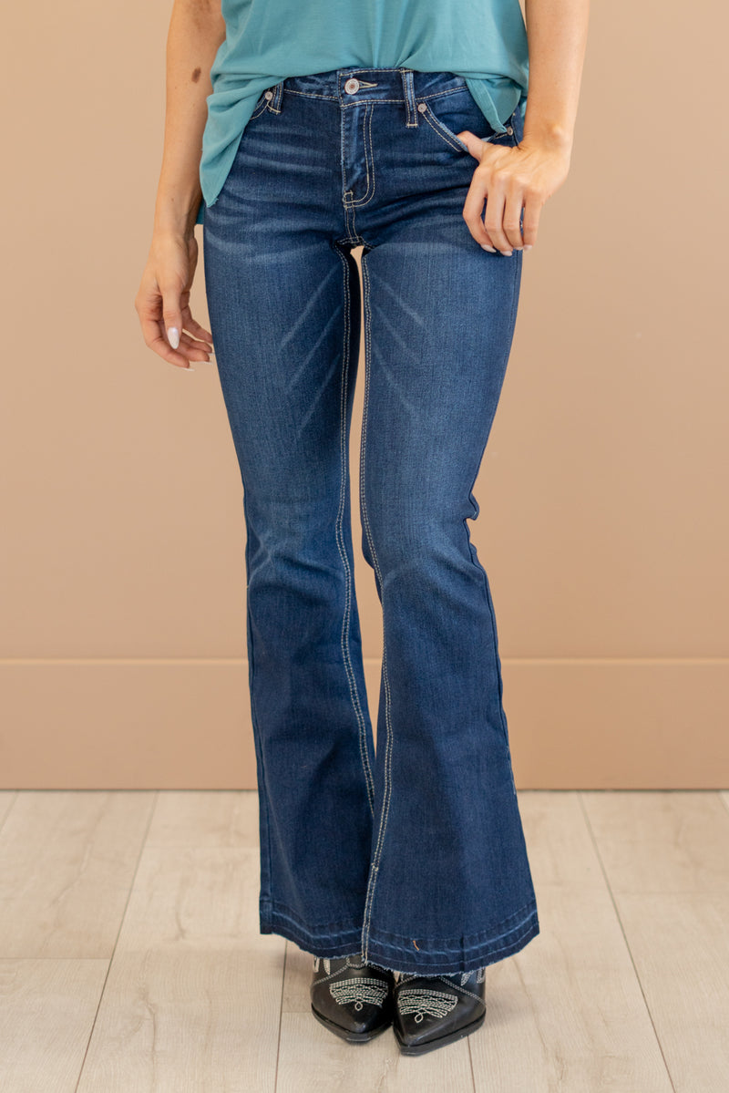Heidi Mid Rise Flare Jeans