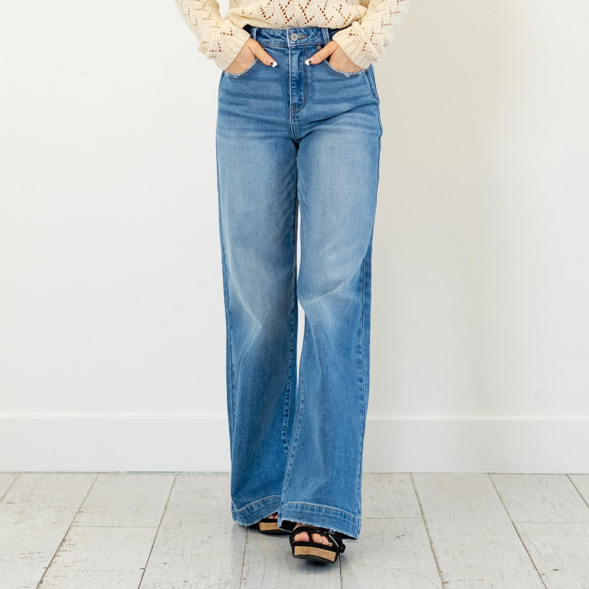KanCan Becca Ultra High Rise Wide Leg Trouser Jeans KC2621MD 