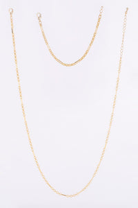 Clip chain bracelet and necklace set- gold
