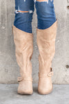 Merlot Tall Boots - Cream