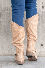 Merlot Tall Boots - Cream