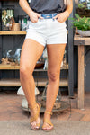 Plus Size Two-Tone High Rise Shorts