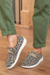 Holly Leopard Print Boat Shoes - Tan