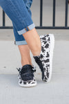 Twink Leopard Glitter Boat Shoes - Black White