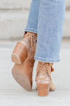 Zane Glitterati Ankle Boots - Tan