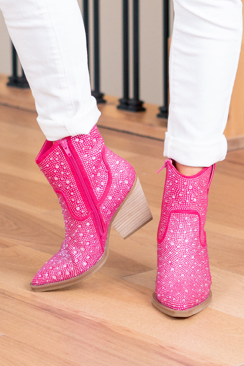 Kady Glitterati Ankle Boots - Pink