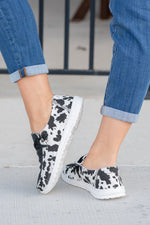 Twink Leopard Glitter Boat Shoes - Black White