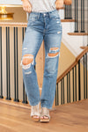 Mase Distressed Straight Jeans