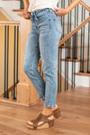 Plus Size Peyton Mid Rise Tapered Jeans