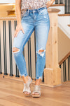 At This Runway Two-Tone Haylie High Rise Ankle Skinny