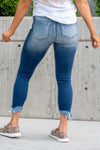 Kan Can Jeans  Style Name: Laredo Color: Dark Wash Cut: Ankle Skinny, 23.5" Inseam Rise: High-Rise, 9.5" Front Rise 90% COTTON 8% POLYESTER 2% SPANDEX Fly: Zipper  Style #: KC9204D Contact us for any additional measurements or sizing.  *Measured on the smallest size, measurements may vary by size.
