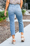 Fort Worth High Rise Distressed Cropped Boot Cut