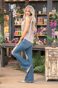 Whittier High Rise Distressed Flares