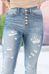 Plus Size Maddison High Rise Button Fly Skinny