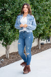 Judy Blue Jean Jacket Color: Medium Blue Cut: Denim Jacket with Stretch Cotton Blend Stitching: Classic Button Closure with Two Pockets Style #: JB7820 | 7820 Contact us for any additional measurements or sizing.