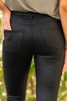 KanCan Jeans  A KanCan stretchy Ponte pant to dress up this winter!   Color: Black Cut: Skinny, 29" Inseam* Rise: High-Rise, 1" Front Rise* 90% POLYESTER, 10% SPANDEX Fly: Zipper Style #: KC2010BK Contact us for any additional measurements or sizing.   *Measured on the smallest size, measurements may vary by size.    