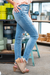 Denim by Zenana   Color: : Light Blue Wash  Cut: Skinny Fit, 28.5" Inseam*  Rise: High-Rise, 10.5" Front Rise* 93% COTTON 5% POLYESTER 2% SPANDEX Fly: Exposed Button Fly  Style #: DPP-1716LL Contact us for any additional measurements or sizing.   *Measured on the smallest size, measurements may vary by size. 