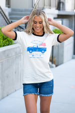 Made in the USA Vintage Truck Graphic Ringer Tee