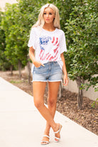 KanCan Jeans The sun is ready, what are you waiting for? These shorts can be dressed up or dressed down. Pair with your favorite sandal and t-shirt and you have the perfect combo for outside fun.  Collection: Summer 2021 Color: Medium Wash Material: 94.3% COTTON, 4.9% T400, 0.8% SPANDEX  Cut: Shorts, 2.5" Inseam with Frayed Hem Rise: High-Rise, 10.5" Front Rise Style #: KC7323M Contact us for any additional measurements or sizing.