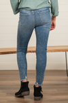KanCan Jeans  These high-rise blue wash skinny jeans have the classic KanCan exposed button fly. Dress up this denim with a bodysuit or wear them casual with a crop top to accentuate your waistline.   KanCan Stretch Level: Comfort Stretch  Collection: Core Style Color: Dark Wash 94.2% COTTON, 4.7% POLYESTER, 1.1% SPANDEX Cut: Curvy-Fit Skinny, 28" Inseam* Rise: High-Rise, 11" Front Rise* Stitching: Classic Fly: Exposed Button Fly  Style #: BM7273HWM Contact us for any additional measurements or sizing.