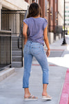 KanCan Jeans  These mid-rise boyfriend jeans hit at exactly the right spot on your waist and with 100% cotton and no spandex, they will mold to you fit as you wear.  Color: Light Blue Wash Cut: Cuffed Boyfriend, 27" Inseam Rise: Mid-Rise, 9.5" Front Rise 100% Cotton Stitching: Classic Fly: Zipper Style #: KC8647L Contact us for any additional measurements or sizing.