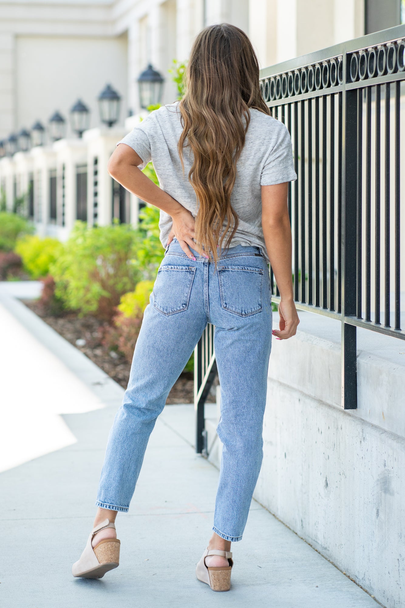 MOM FIT JEANS - Blue